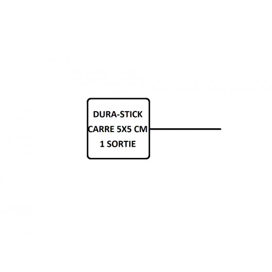Électrodes autocollantes DURA-STICK PLUS rectangulaires - 5 x 10 - 2 Snaps