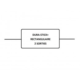 Électrodes autocollantes DURA-STICK PLUS rectangulaire - 5 x 10 - 2 fils