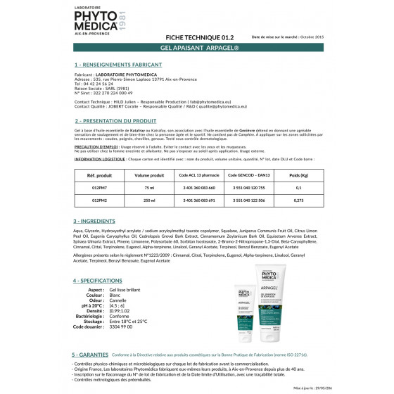 Arpagel 250 ml – Gel Calmant Articulaire - PhytoMédica