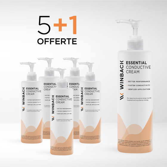 5+1 OFFERTE ! Crème conductrice Tecar & Thermo-Cryo 5 (HF Essential Cream) 1000 mL - Winback