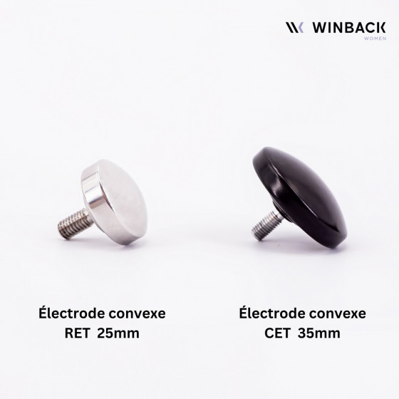 électrode CET convexe 35 mm et électrode RET convexe 25 mm